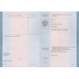 Диплом колледжа 2014-2022 ГОЗНАК